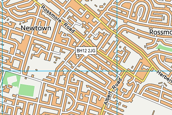 BH12 2JG map - OS VectorMap District (Ordnance Survey)