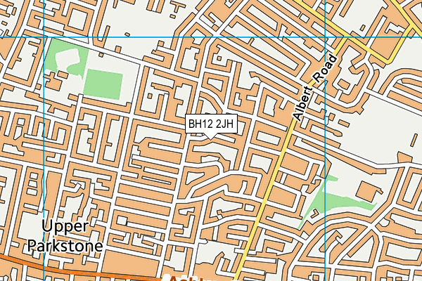 BH12 2JH map - OS VectorMap District (Ordnance Survey)