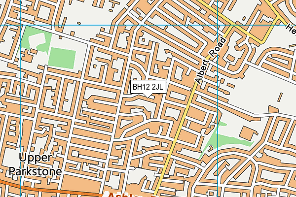 BH12 2JL map - OS VectorMap District (Ordnance Survey)