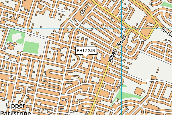 BH12 2JN map - OS VectorMap District (Ordnance Survey)