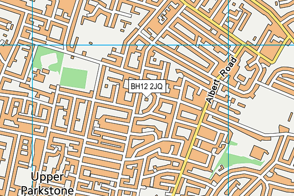 BH12 2JQ map - OS VectorMap District (Ordnance Survey)