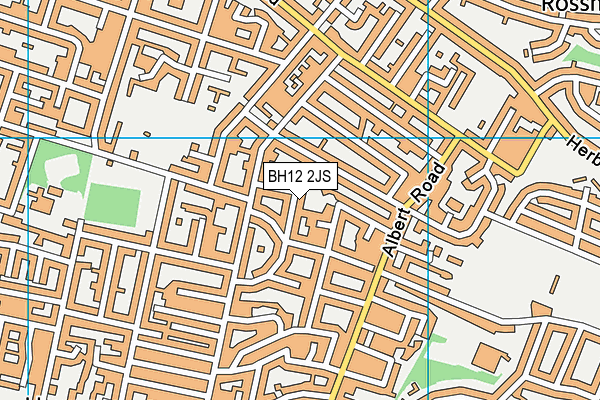 BH12 2JS map - OS VectorMap District (Ordnance Survey)