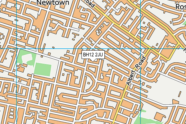 BH12 2JU map - OS VectorMap District (Ordnance Survey)