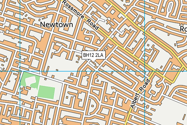 BH12 2LA map - OS VectorMap District (Ordnance Survey)