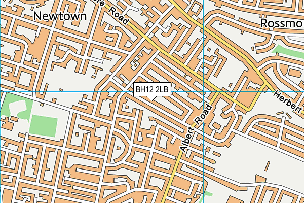 BH12 2LB map - OS VectorMap District (Ordnance Survey)