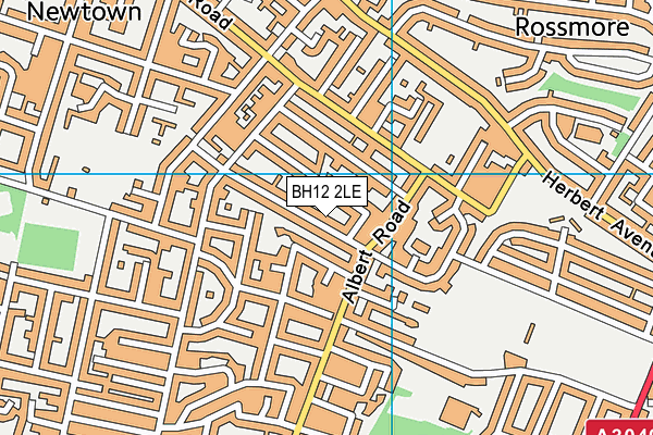 BH12 2LE map - OS VectorMap District (Ordnance Survey)