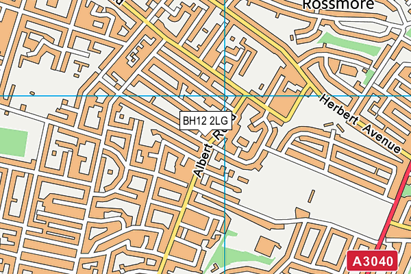 BH12 2LG map - OS VectorMap District (Ordnance Survey)