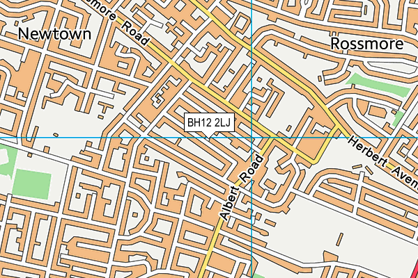 BH12 2LJ map - OS VectorMap District (Ordnance Survey)