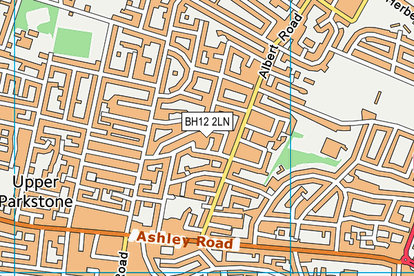 BH12 2LN map - OS VectorMap District (Ordnance Survey)
