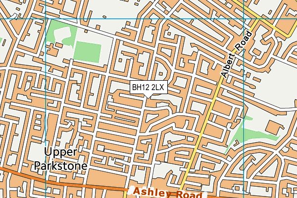 BH12 2LX map - OS VectorMap District (Ordnance Survey)