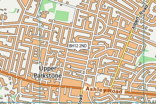 BH12 2ND map - OS VectorMap District (Ordnance Survey)