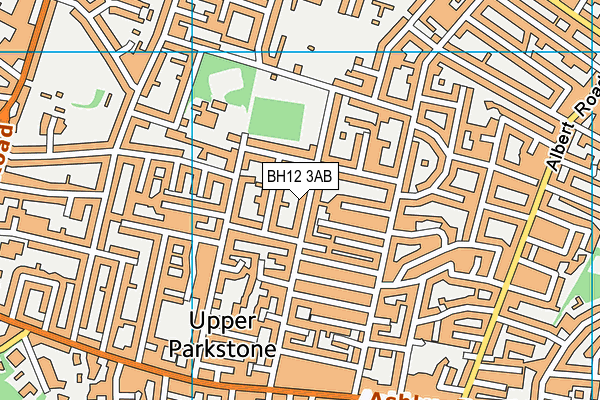 BH12 3AB map - OS VectorMap District (Ordnance Survey)