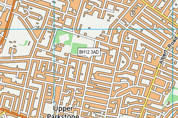 BH12 3AD map - OS VectorMap District (Ordnance Survey)