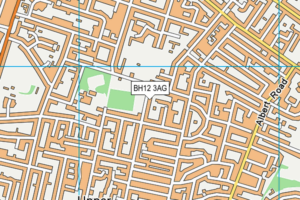 BH12 3AG map - OS VectorMap District (Ordnance Survey)