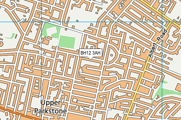 BH12 3AH map - OS VectorMap District (Ordnance Survey)