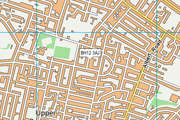 BH12 3AJ map - OS VectorMap District (Ordnance Survey)