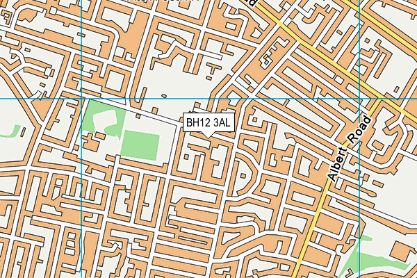 BH12 3AL map - OS VectorMap District (Ordnance Survey)