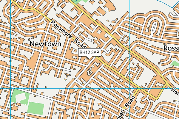 BH12 3AP map - OS VectorMap District (Ordnance Survey)