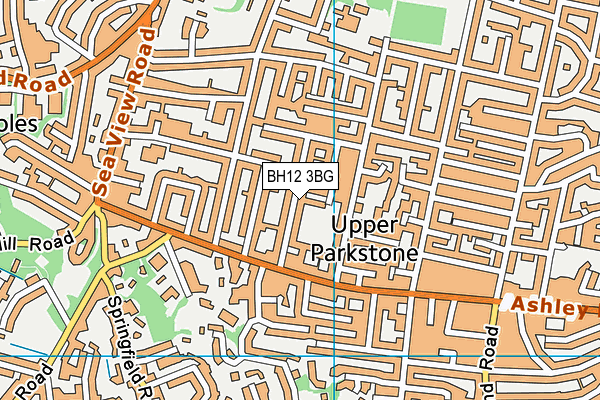 BH12 3BG map - OS VectorMap District (Ordnance Survey)