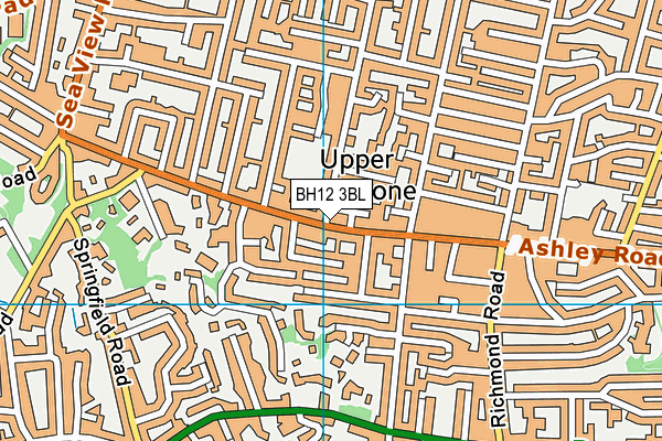 BH12 3BL map - OS VectorMap District (Ordnance Survey)