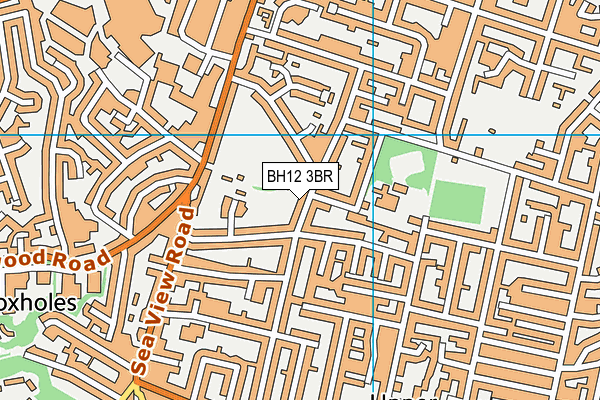BH12 3BR map - OS VectorMap District (Ordnance Survey)
