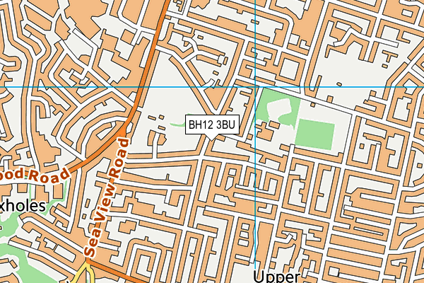 BH12 3BU map - OS VectorMap District (Ordnance Survey)