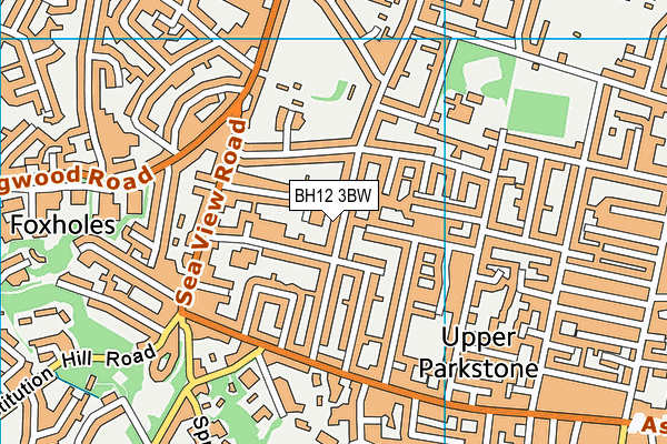 BH12 3BW map - OS VectorMap District (Ordnance Survey)