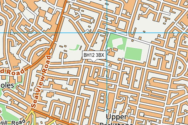 BH12 3BX map - OS VectorMap District (Ordnance Survey)