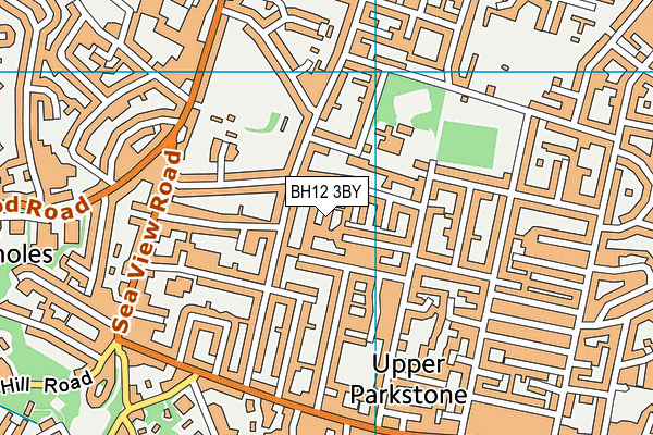 BH12 3BY map - OS VectorMap District (Ordnance Survey)