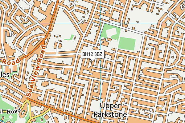 BH12 3BZ map - OS VectorMap District (Ordnance Survey)