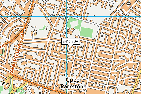 BH12 3DA map - OS VectorMap District (Ordnance Survey)