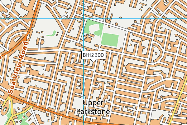 BH12 3DD map - OS VectorMap District (Ordnance Survey)
