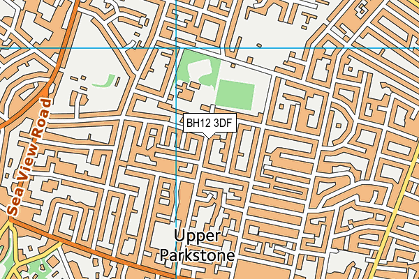 BH12 3DF map - OS VectorMap District (Ordnance Survey)