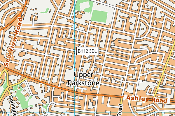 BH12 3DL map - OS VectorMap District (Ordnance Survey)
