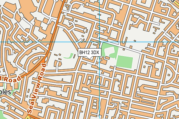 BH12 3DX map - OS VectorMap District (Ordnance Survey)