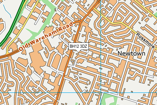 BH12 3DZ map - OS VectorMap District (Ordnance Survey)