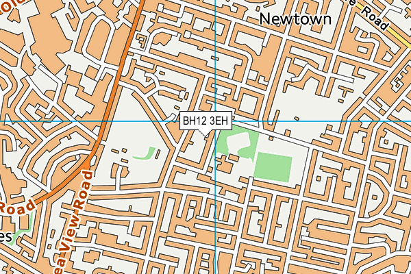 BH12 3EH map - OS VectorMap District (Ordnance Survey)