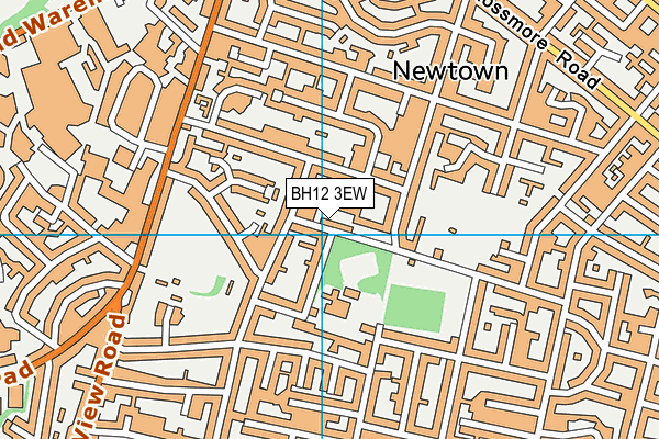 BH12 3EW map - OS VectorMap District (Ordnance Survey)