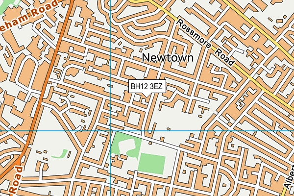 BH12 3EZ map - OS VectorMap District (Ordnance Survey)