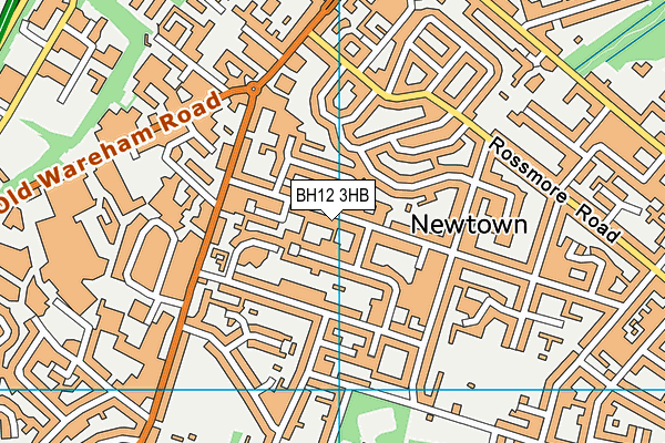 BH12 3HB map - OS VectorMap District (Ordnance Survey)