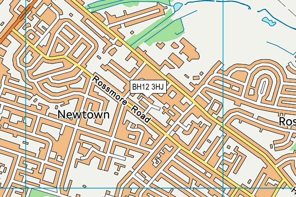 BH12 3HJ map - OS VectorMap District (Ordnance Survey)