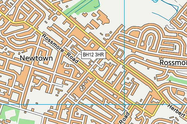 BH12 3HR map - OS VectorMap District (Ordnance Survey)