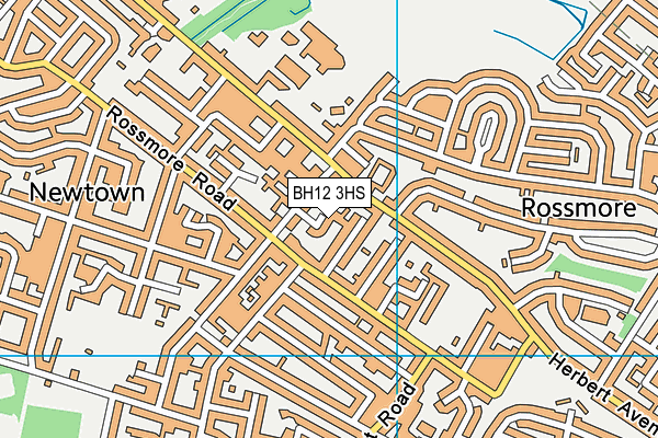 BH12 3HS map - OS VectorMap District (Ordnance Survey)