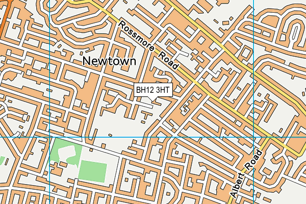 BH12 3HT map - OS VectorMap District (Ordnance Survey)