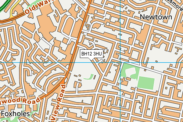 BH12 3HU map - OS VectorMap District (Ordnance Survey)