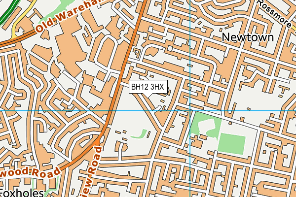 BH12 3HX map - OS VectorMap District (Ordnance Survey)