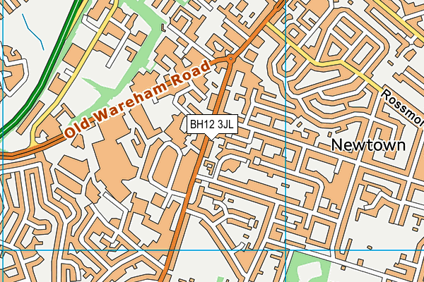 BH12 3JL map - OS VectorMap District (Ordnance Survey)