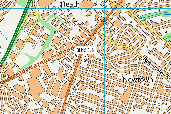 BH12 3JN map - OS VectorMap District (Ordnance Survey)