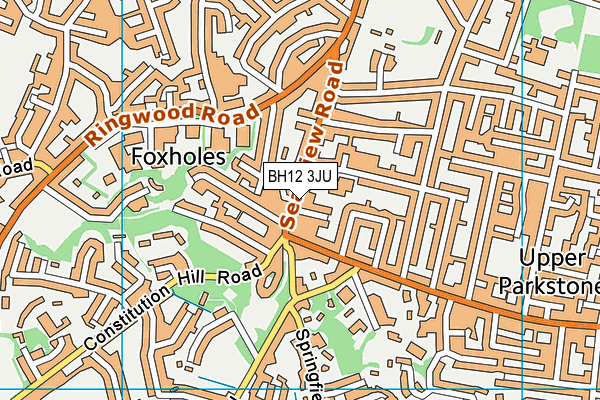 BH12 3JU map - OS VectorMap District (Ordnance Survey)