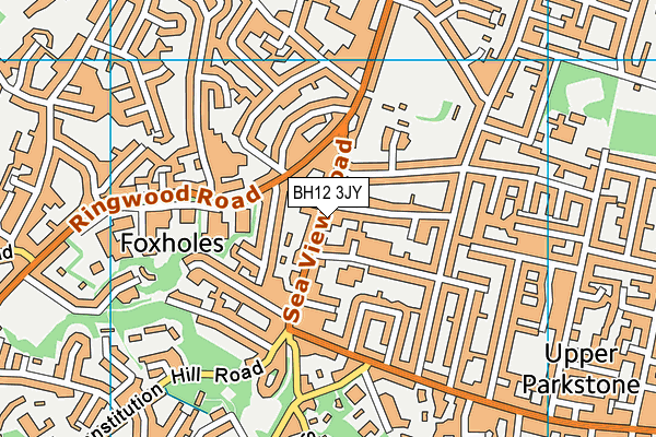 BH12 3JY map - OS VectorMap District (Ordnance Survey)